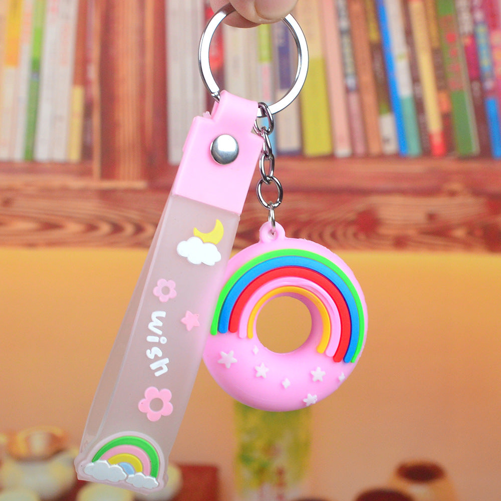 Wholesale Pvc Soft Donut Keychain